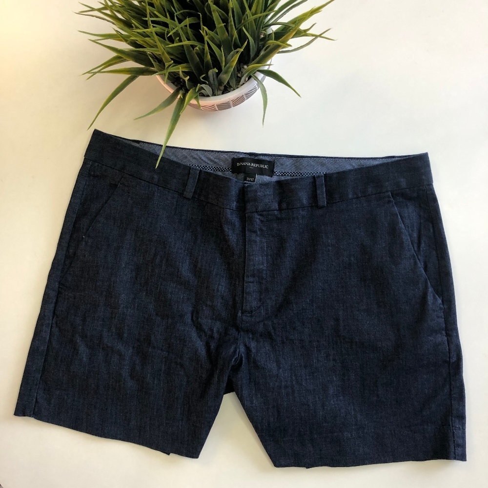 Banana Republic Soft Cotton Denim Shorts w Pockets